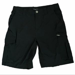 Columbia Black Nylon Hiking Cargo Shorts 30 10